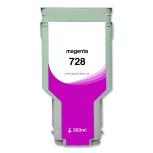 Compatible Magenta Ink, Replacement for 728 (F9K16A), 300 mL