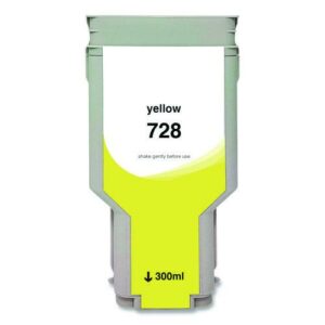 Compatible Yellow Ink, Replacement for 728 ( F9K15A), 300 mL