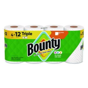 Kitchen Roll Paper Towels, 2-Ply, White, 10.5 x 11, 75 Sheets/Roll, 4 Triple Rolls/Pack, 6 Packs/Carton