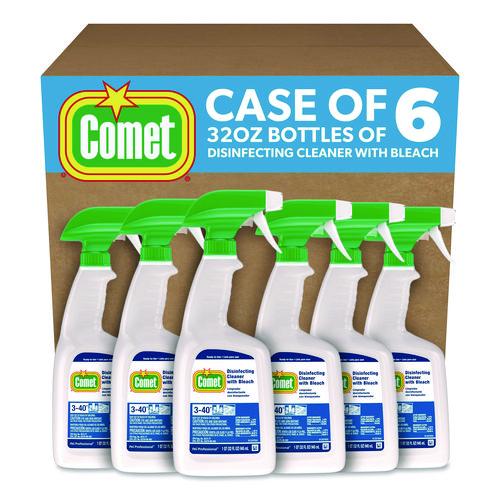 Disinfecting Cleaner with Bleach, 32 oz, Plastic Spray Bottle, Fresh Scent, 6/Carton - Image 2