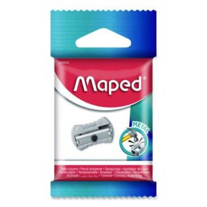 Classic 1-Hole Metal Pencil Sharpener, 2.26 x 0.49 x 4.33, Silver