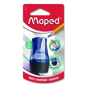 Tonic 1-Hole Canister Pencil Sharpener, 2.56 x 1.25 x 4.92, Randomly Assorted Colors