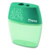 Shaker Two-Hole Canister Pencil Sharpener, 3.74 x 1.02 x 4.92, Randomly Assorted Color - Image 4