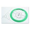 360 Degree Angle and Circle Maker 2-in-1 Protractor and Compass Tool, 2" Ruler Edge, Plastic, Randomly Assorted Color - Image 4