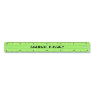 Unbreakable 12" Ruler, Standard/Metric, 12.72" Long, Randomly Assorted Color