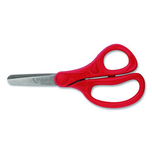 Essential Blunt School Scissors School Pack, Rounded Tip, 5.35" Long, 2" Cut Length, Straight Assorted Handle, Dozen - Image 5