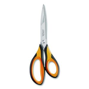 Ultimate Soft Grip Multipurpose Scissors, 8.25" Long, 4.5" Cut Length, Straight Orange/Black Handle