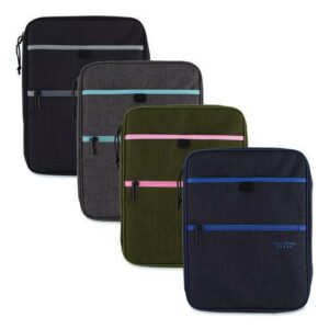 1" Carry All Zip Binder, 3 Rings, 1" Capacity, 11 x 8.5, Randomly Assorted Color