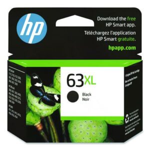 HP 63XL, (F6U64AN) High-Yield Black Original Ink Cartridge