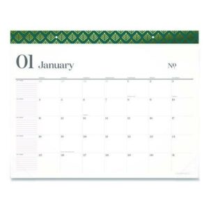WorkStyle Monthly Desk Pad Calendar, 21.75 x 17, White Sheets, Teal Headband/Clear Corners, 12-Month (Jan-Dec): 2026