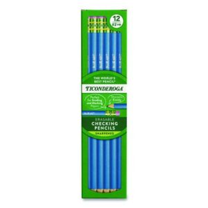 Erasable Colored Pencils, 2.6 mm, 2B (#2), Blue Lead, Blue Barrel, 12/Pack
