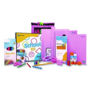 Back to School Supplies Kit for Grades K-5, Pink