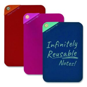 VersaNotes Reusable Notes, 4 x 6, Assorted Colors, 3/Pack