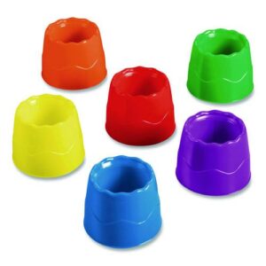 Stable Water Pot Set, 8 oz, Assorted Colors, 6/Pack