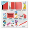 Back to School Supplies Kit for Grades K-5, Red - Image 3