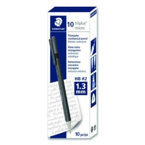 Mechanical Pencils, 1.3 mm, HB (#2), Black Lead, Light Blue Barrel, 10/Box