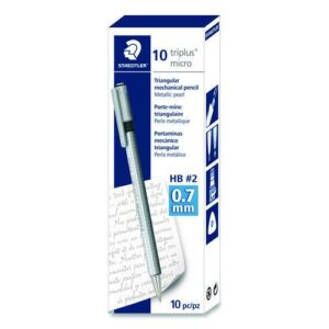 Mechanical Pencils, 0.7 mm, HB (#2), Black Lead, Light Blue Barrel, 10/Box