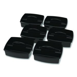 Large Caddy, 13 x 11 x 6.38, Black, 6/Pack