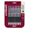 Signo 207 Gel Pen, Retractable, Medium 0.7 mm, Assorted Ink and Barrel Colors, 8/Pack