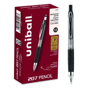 207 Mechanical Pencil, 0.7 mm, HB (#2), Black Lead, Black Barrel, Dozen