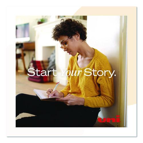 uniONE Gel Pen, Retractable, Medium 0.7 mm, Blue Ink, White/Blue Barrel, Dozen - Image 6