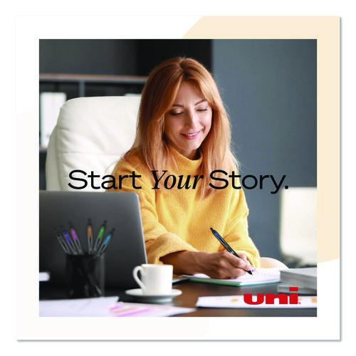 207 Plus+ Gel Pen, Retractable, Medium 0.7 mm, Blue Ink, Black Barrel, Dozen - Image 6