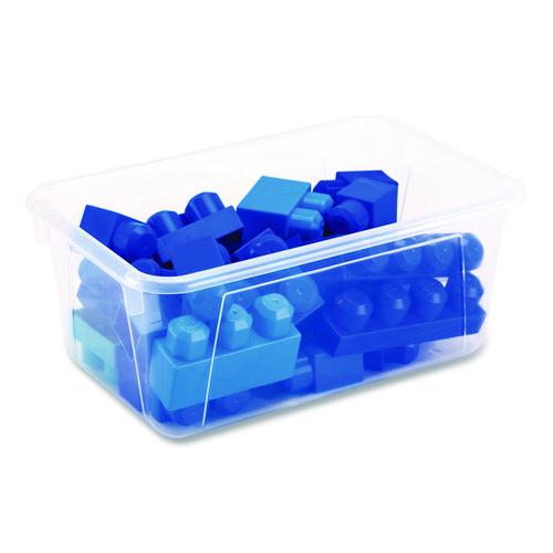 Cubby Bin, 1.8 gal, 7.8" x 12.09" x 5.18", Translucent, 5/Pack - Image 3