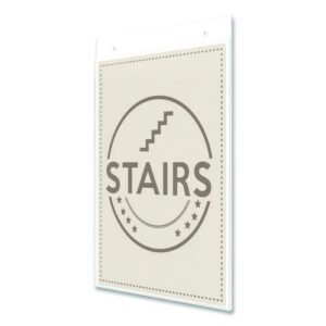 Anti-Glare Wall Mount Sign Holder, 8.5 x 11, Clear