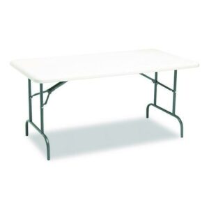 IndestrucTable Industrial Folding Table, Rectangular, 60" x 30" x 29", Platinum