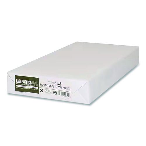 Recycled Multipurpose Paper, 92 Bright, 20 lb Bond Weight, 8.5 x 14, White, 500/Ream, 5 Reams/Carton - Image 2