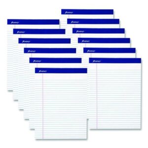 Perforated Writing Pads, Wide/Legal Rule, (50) White 8.5 x 11.75 Sheets, Dozen