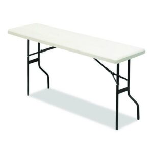 IndestrucTable Classic Folding Table, Rectangular, 60" x 18" x 29", Platinum