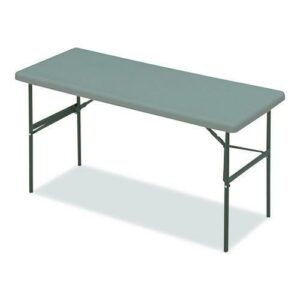 IndestrucTable Classic Folding Table, Rectangular, 60" x 24" x 29", Charcoal