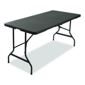 IndestrucTable Classic Bi-Folding Table, Rectangular, 60" x 30" x 29", Charcoal