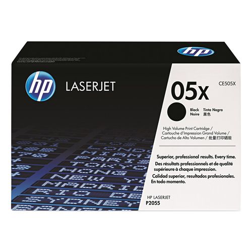 HP 05X, (CE505X) High-Yield Black Original LaserJet Toner Cartridge