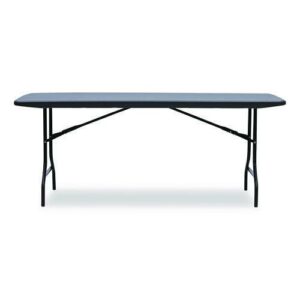 IndestrucTable Commercial Folding Table, Rectangular, 72" x 30" x 29", Charcoal Top, Charcoal Base/Legs