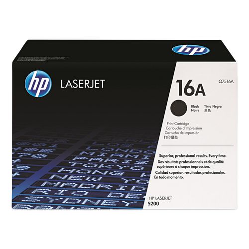 HP 16A, (Q7516A) Black Original LaserJet Toner Cartridge