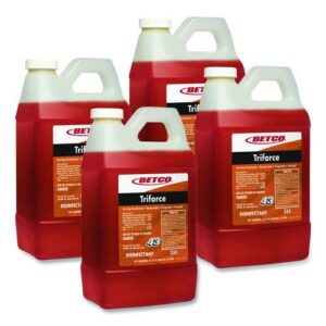 Triforce Disinfectant, Fresh Scent, 2 L Bottle, 4/Carton