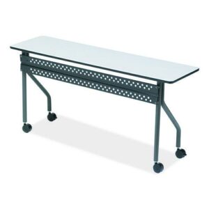 OfficeWorks Mobile Training Table, Rectangular, 60" x 18" x 29", Gray/Charcoal