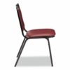 9100 Series Vinyl Upholstered Stack Chair, Supports Up to 300 lbs, 18" Seat Height, Burgundy Seat/Back, Black Base, 4/Pack - Image 3