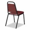 9100 Series Vinyl Upholstered Stack Chair, Supports Up to 300 lbs, 18" Seat Height, Burgundy Seat/Back, Black Base, 4/Pack - Image 4