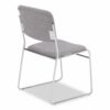 8600 Series Fabric Padded Signature Stack Chair, Supports Up to 500 lb, 19" Seat Height, Gray Seat/Back, Chrome Base, 2/Pack - Image 3