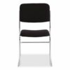 8600 Series Fabric Padded Signature Stack Chair, Supports Up to 500 lb, 19" Seat Ht, Black Seat/Back, Chrome Base, 2/Pack - Image 3