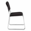 8600 Series Fabric Padded Signature Stack Chair, Supports Up to 500 lb, 19" Seat Ht, Black Seat/Back, Chrome Base, 2/Pack - Image 4