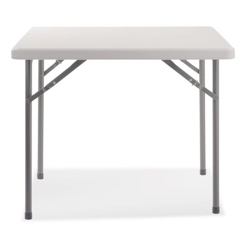 Heavy-Duty Folding Table and Folding Chair Set, Speckled Gray, Square, 36" x 36" x 29.5", Speckled Gray Top, Gray Legs - Image 4