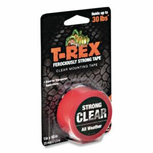 Strong Mounting Tape, Permanent, Holds Up to 0.5 lb per Inch, 1 x 60, Clear