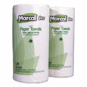 100% Premium Recycled Kitchen Roll Towels, 2-Ply, 11 x 8.8, White, 12 Rolls/Carton