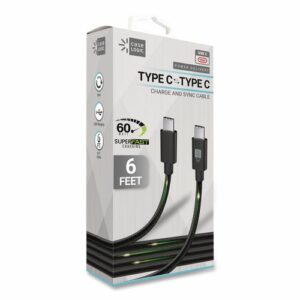 Type C To Type C USB Cable, 6 ft, Black