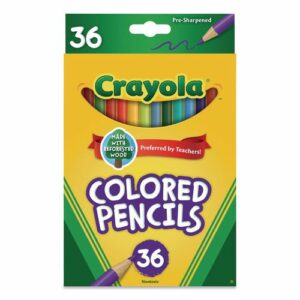 Short-Length Colored Pencil Set, 3.3 mm, 2B, Assorted Lead and Barrel Colors, 36/Pack