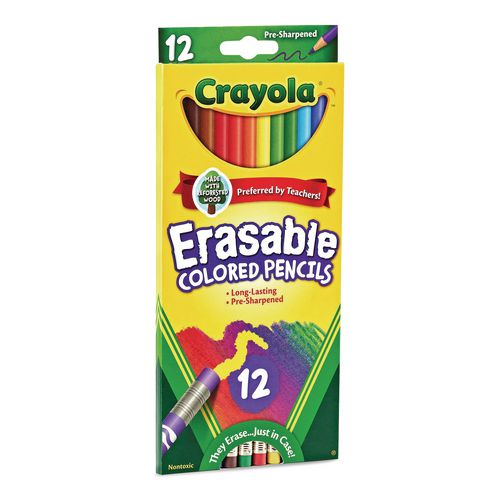 Erasable Color Pencil Set, 3.3 mm, 2B, Assorted Lead and Barrel Colors, Dozen - Image 5